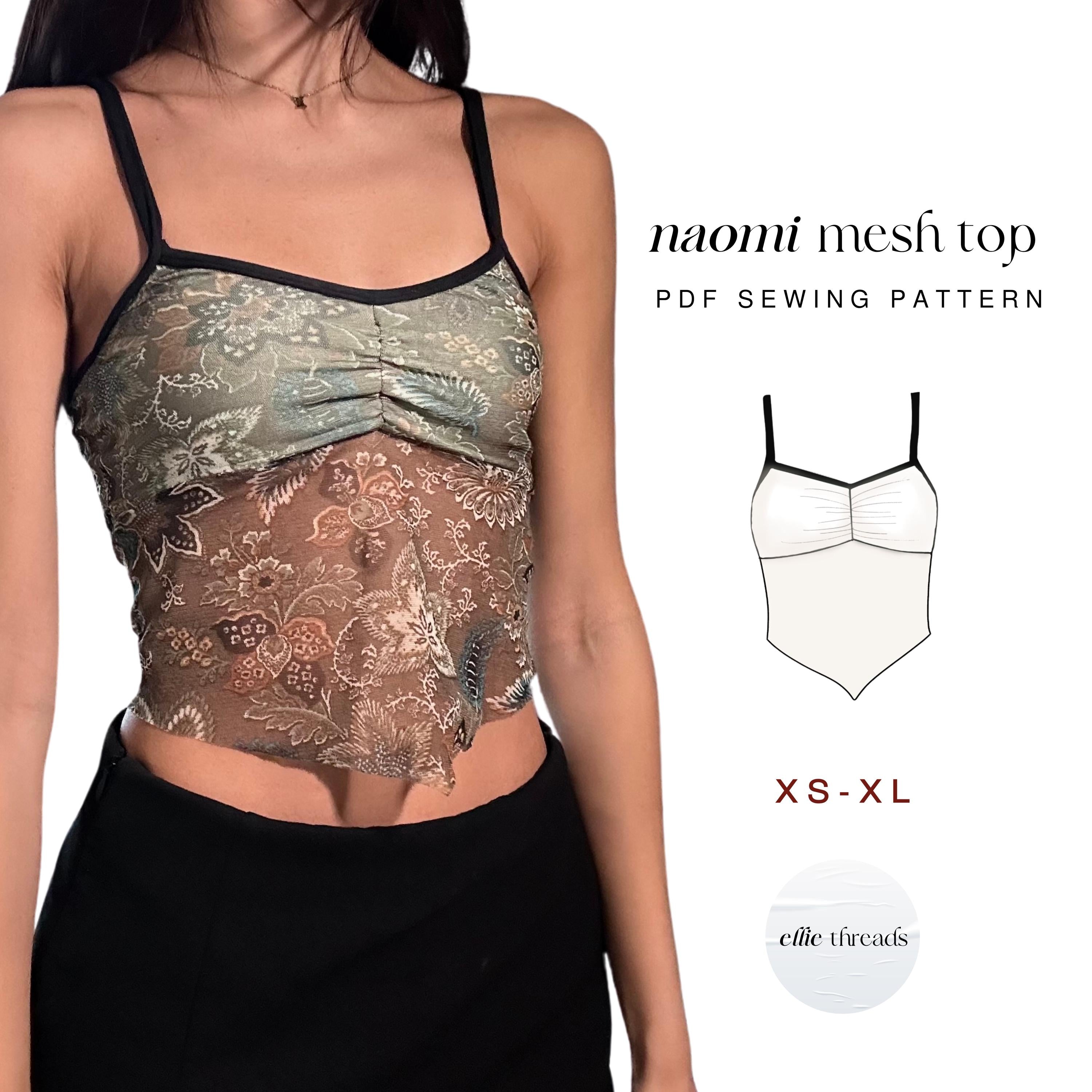 Mesh Crop Top Pattern: Beginner-Friendly (Digital PDF Download, XS-XL)
