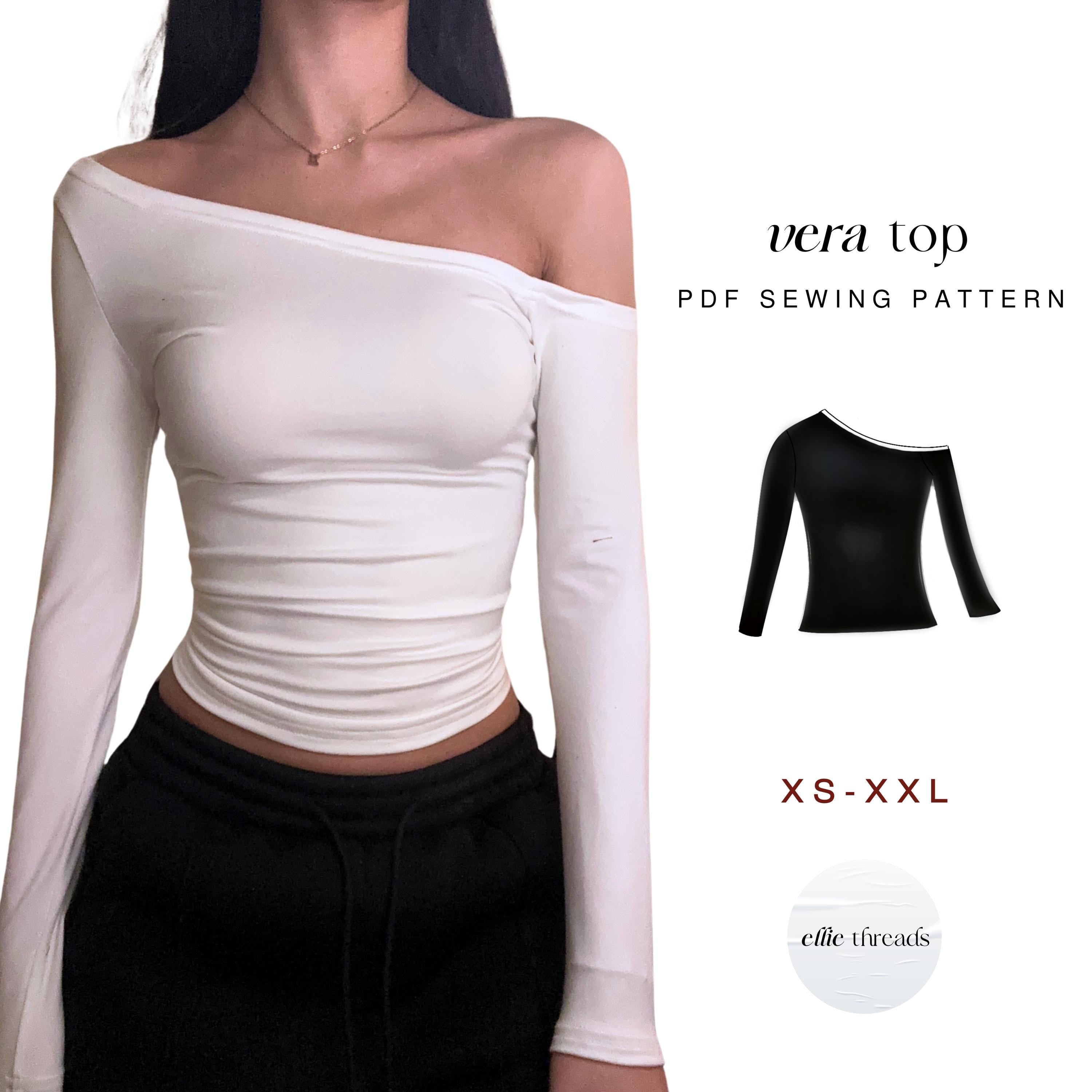 Off-Shoulder Top Sewing Pattern: Beginner Friendly (Digital PDF Download, XS-XXL)
