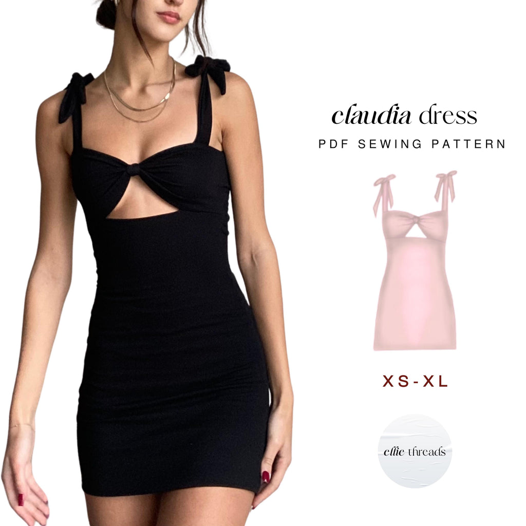 Bodycon Dress Sewing Pattern: Beginner-Friendly (Digital PDF Download, XS-XL)