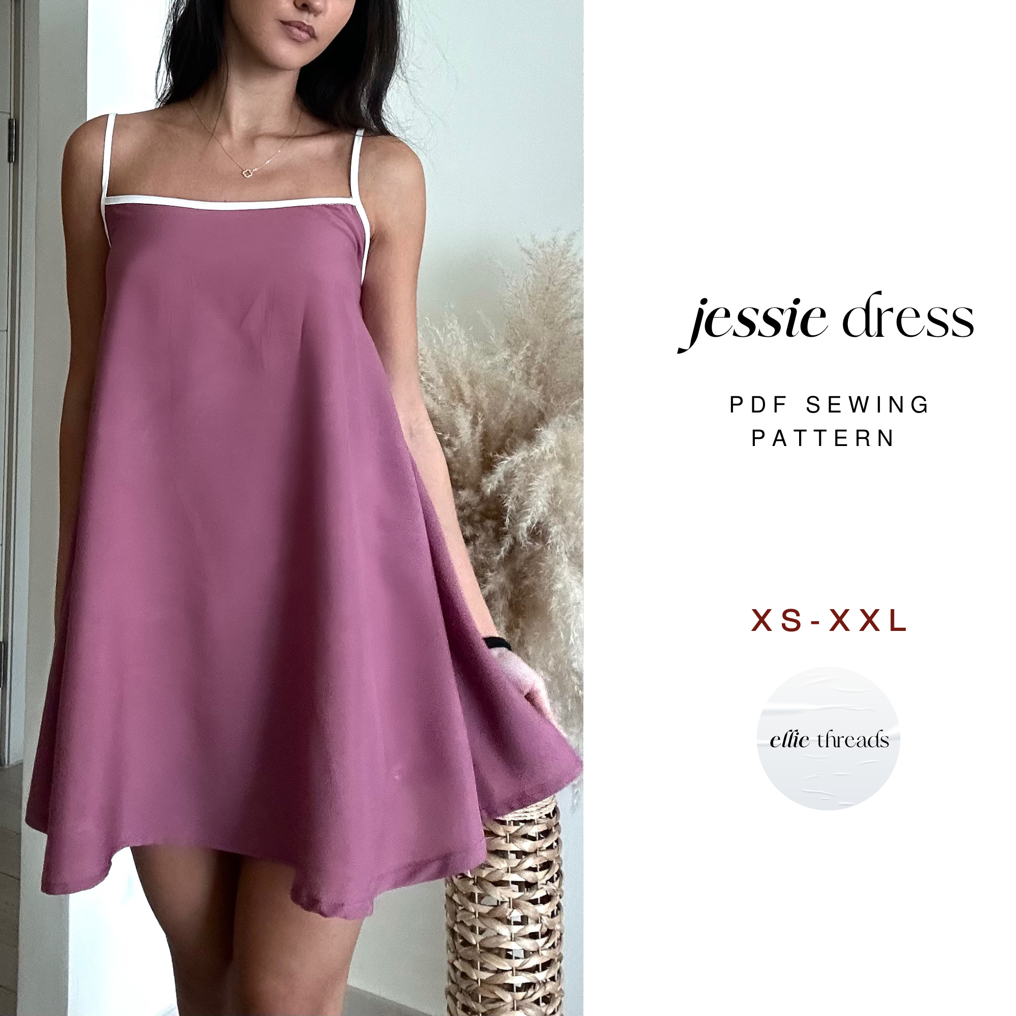 Swing Beach Dress Pattern (XS-XXL)