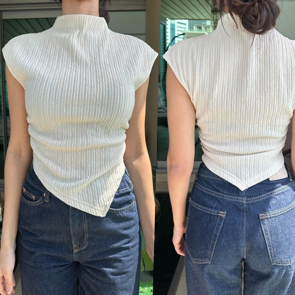 High Neck Asymmetric Top Pattern: Beginner-Friendly (Digital PDF Download, XS-XXL)