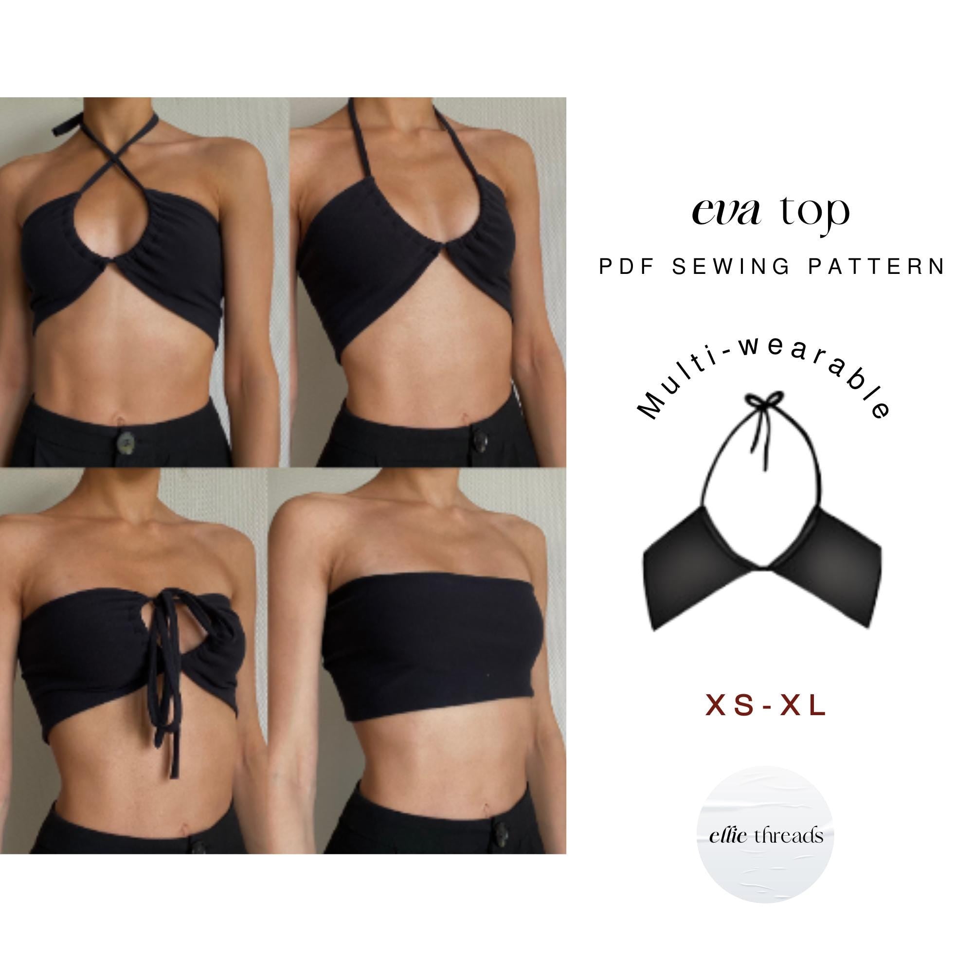 Tube Top Sewing Pattern 4-in-1: Beginner-Friendly (Digital PDF Download, XS-XXL)