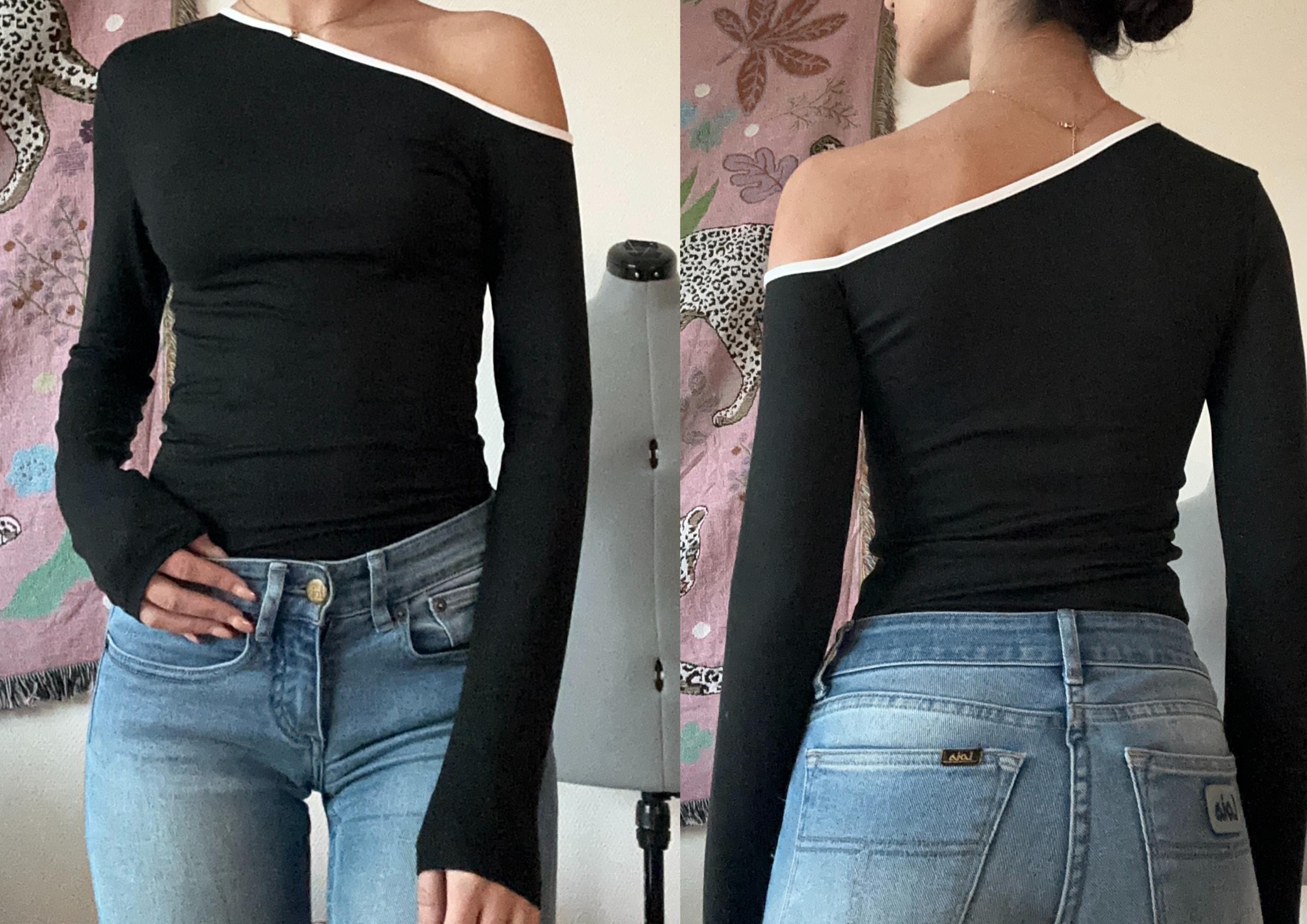 Off-Shoulder Top Sewing Pattern: Beginner Friendly (Digital PDF Download, XS-XXL)