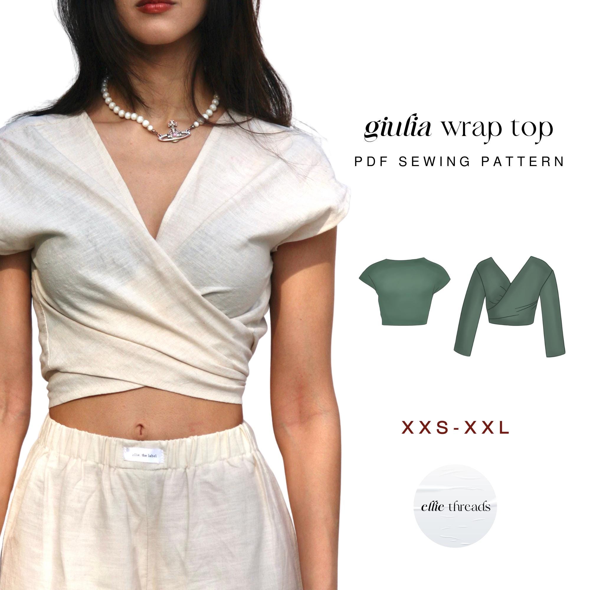 Wrap Around Top Sewing Pattern: Multi-Wearable, Beginner-Friendly (XXS-XXL Digital Download)