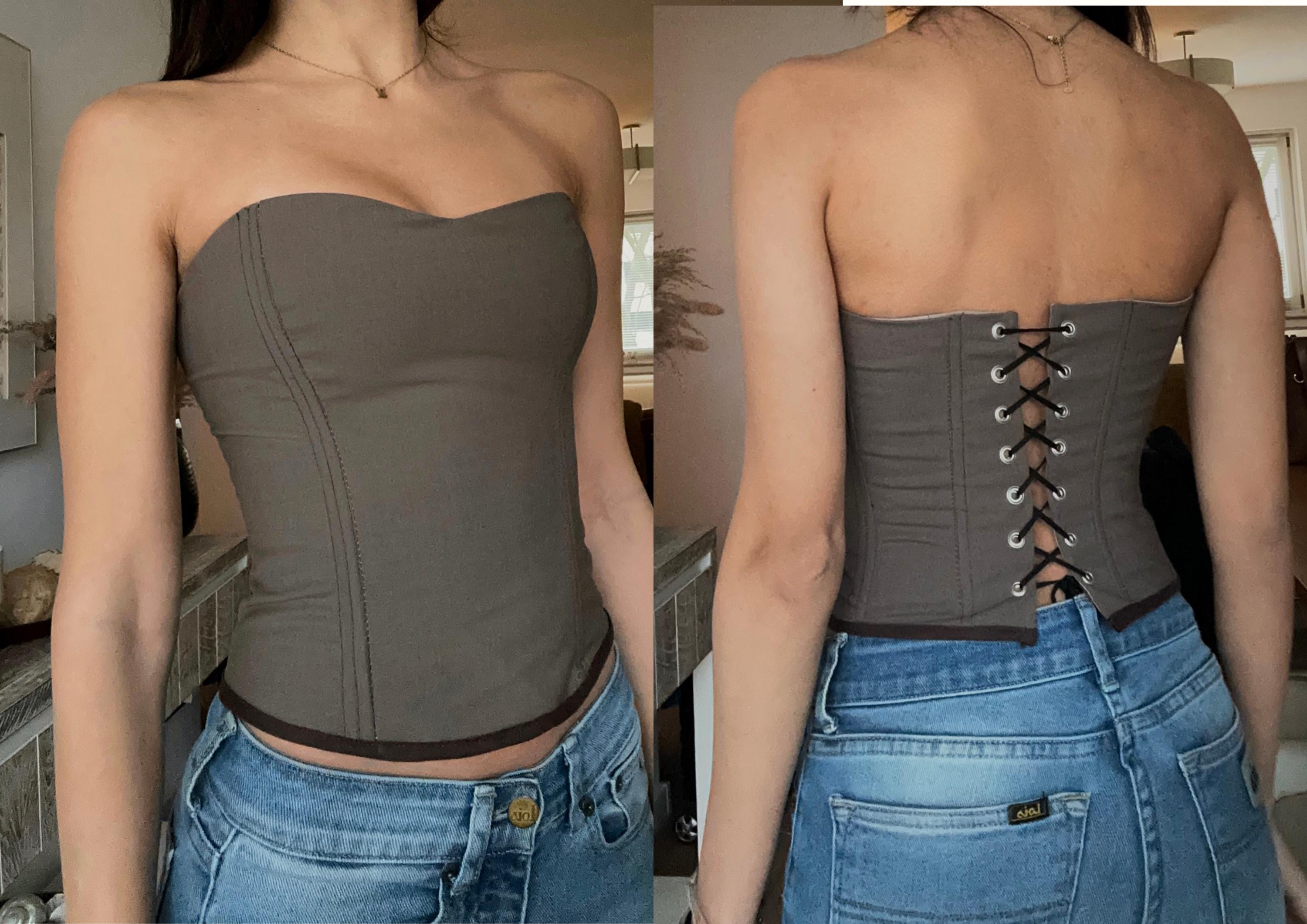 Strapless Corset Sewing Pattern: Sweetheart Neckline, Beginner-Friendly (Digital PDF Download, XS-XXL)