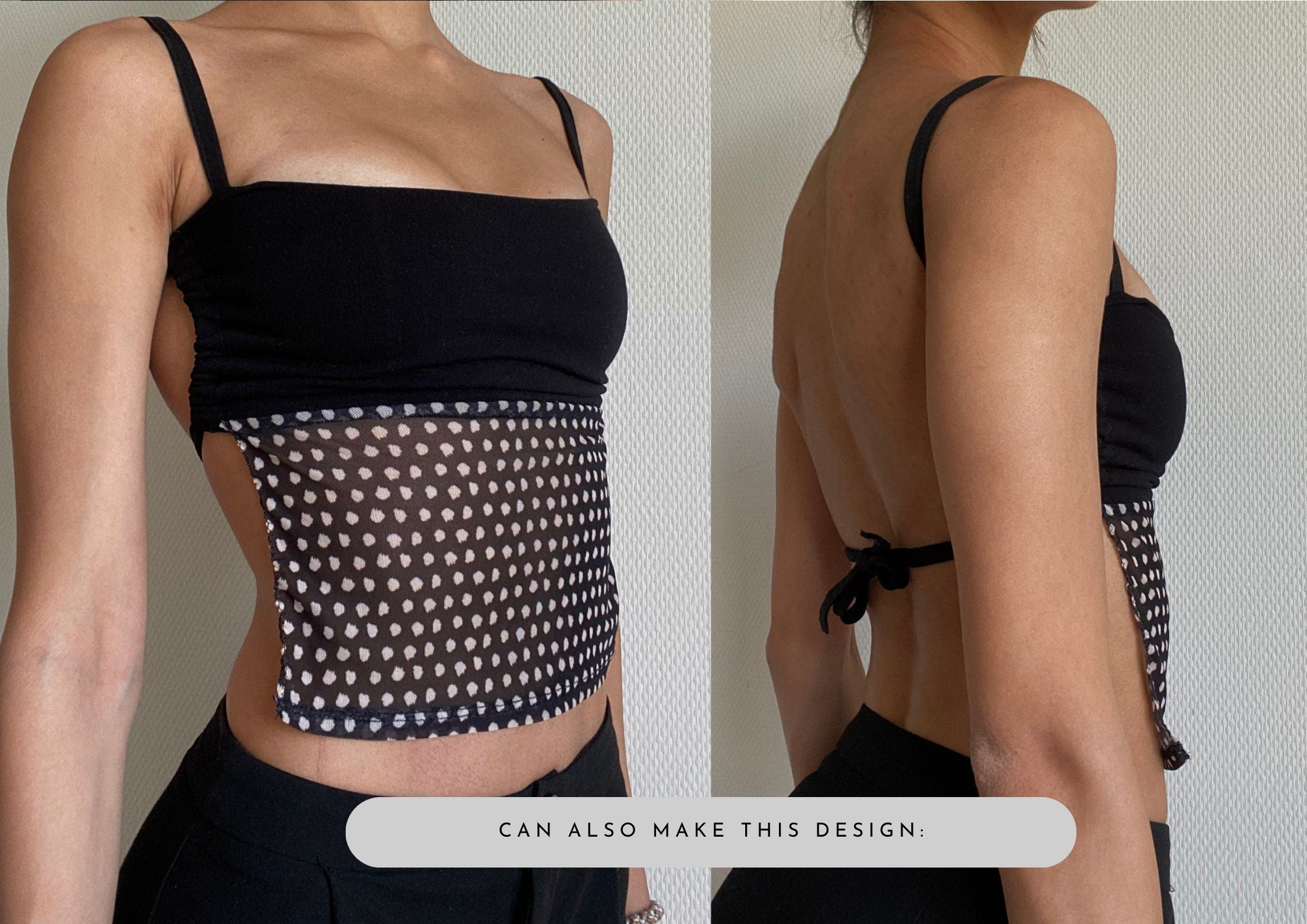 Y2K Backless Crop Top Sewing Pattern: Beginner Friendly (Digital PDF Download, XS-XXL)