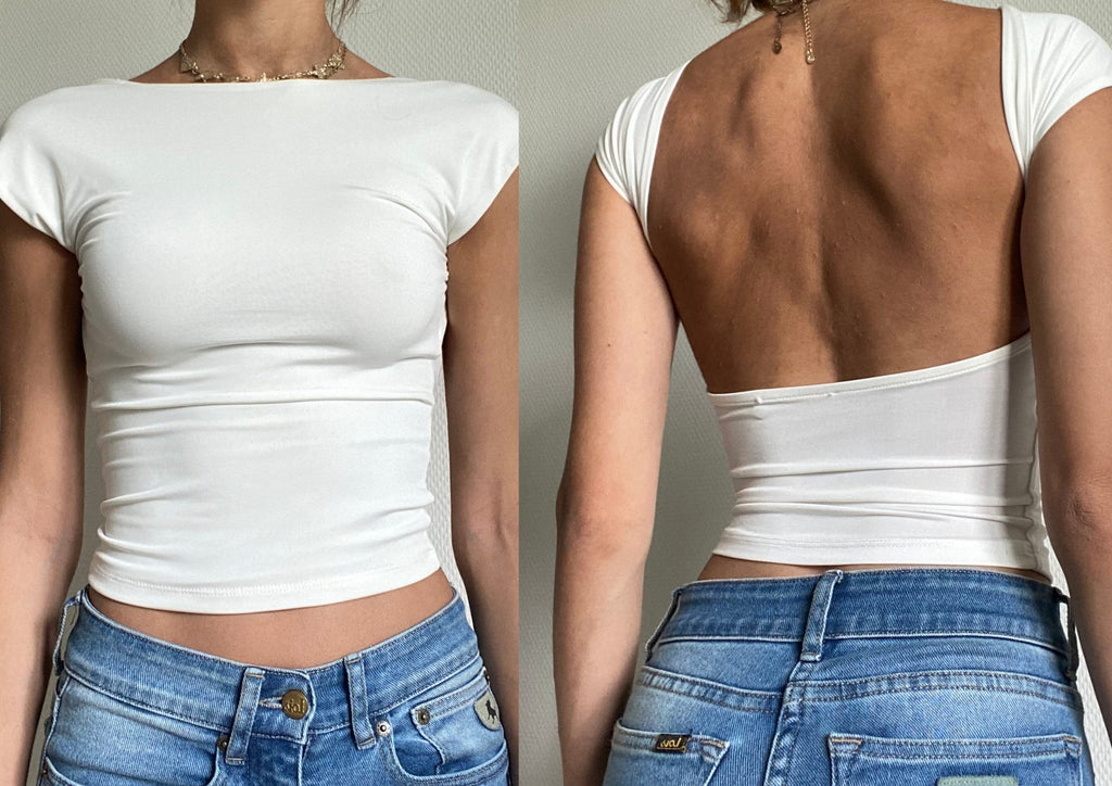 Y2K Backless T-Shirt Pattern: Beginner-Friendly (Digital PDF Download, XS-XL)