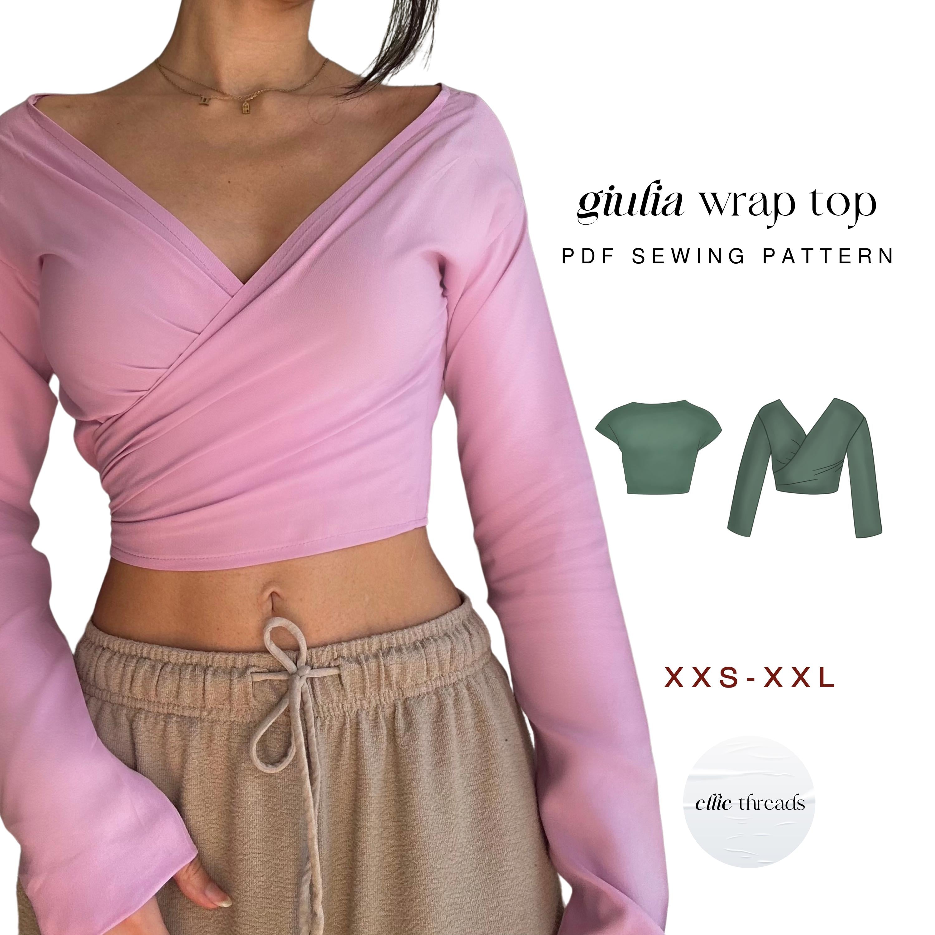 Wrap Top Sewing Pattern: Multi-Wearable, Beginner-Friendly (Digital PDF Download, XXS-XXL)